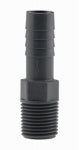 BOSHART INDUSTRIES Boshart UPPA-05 Pipe Adapter, 1/2 in, MPT x Insert, Polyethylene, Gray, 200 psi Pressure PLUMBING, HEATING & VENTILATION BOSHART INDUSTRIES