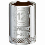STANLEY TOOLS Metric Shallow Socket, 6-Point, 3/8 In. Drive, 12mm
