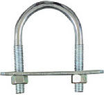 ASSA ABLOY AMERICAS RESIDENTIALI NC U-Bolt with Plate & Nuts, Zinc, 3/8 x 2 x 3-1/2 In.