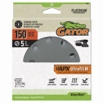 GATOR Gator Shopsmith 9024 Sanding Disc, 5 in Dia, 180 Grit, Extra Fine, Aluminum Oxide Abrasive, Film Backing, Vented TOOLS GATOR