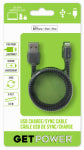ARIES MFG USB To Apple Lightning Tip Charging/Sync Braided Cables, White, 3-Ft.