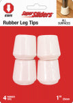 SHEPHERD HDWE. PROD., LLC. Super Slider Tips 1 inch Rubber White 4 Pc