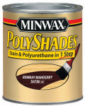 MINWAX Minwax 213804444 Waterbased Polyurethane Stain, Satin, Liquid, Bombay Mahogany, 0.5 pt, Can PAINT MINWAX