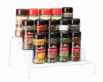 PANACEA PRODUCTS CORP 3-Tier Spice Rack, White Steel, 4.75 x 10.5 x 9.5 In.
