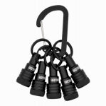 RAILER TOOLS Railer Bit Holder Keychain with (5) Black Hex Shank Bit Holders TOOLS RAILER TOOLS