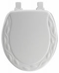 MAYFAIR Mayfair 34EC-000 Toilet Seat, 16-1/2 in L, 14.4 in W, 2 in H, Round, Wood, White, Twist Hinge PLUMBING, HEATING & VENTILATION MAYFAIR