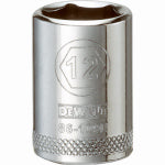 DEWALT DEWALT DWMT86109OSP Drive Hand Socket, 12 mm Socket, 1/4 in Drive, 6-Point, Steel, Polished Chrome Vanadium TOOLS DEWALT