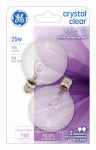 GE GE 17722 Light Bulb, 25 W, G16.5 Lamp, E12 Candelabra Lamp Base, 220 Lumens, 2500 K Color Temp, Soft White Light ELECTRICAL GE