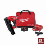 MILWAUKEE ELECTRIC TOOL CORP M18 18-Volt Cordless 21 Degree Framing Nailer Kit, Brushless Motor, Battery & Charger