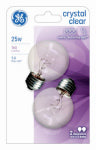 GE GE 31106 Incandescent Bulb, 25 W, G16.5 Lamp, E26 Medium Lamp Base, 160 Lumens, 2500 K Color Temp ELECTRICAL GE