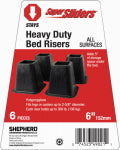 SHEPHERD HDWE. PROD., LLC. Super Sliders 6 In. Bed Risers (4-Pack)
