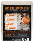 TRIMACO, INC. Stay Put Painters Canvas Plus, Surface Grip, Spill Block, 6 x 8-Ft.