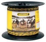 PARKER MC CRORY MFG CO Electric Fence Wire, Yellow & Black Aluminum & Fiberglass, 1,312-Ft. Spool