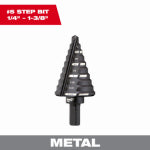 MILWAUKEE Milwaukee 48-89-9205 #5 Step Drill Bit, 1/4 to 1-3/8 in Dia, 3-3/64 in OAL, Straight Flute, 2-Flute TOOLS MILWAUKEE