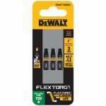 DEWALT DEWALT FlexTorq DWAF1TX20IR3 Screwdriver Bit, T20 Drive, Torx Drive, 1/4 in Shank, Hex Shank, 1 in L, Steel TOOLS DEWALT