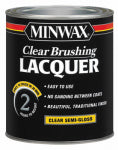 MINWAX Minwax 155050000 Brushing Lacquer, Semi-Gloss, Liquid, Clear, 1 qt, Can PAINT MINWAX
