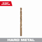 MILWAUKEE Milwaukee RED HELIX 48-89-2315 Jobber Drill Bit, 9/32 in Dia, 4.33 in OAL, Twist Flute, 2-Flute, 9/32 in Dia Shank TOOLS MILWAUKEE