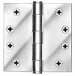 TELL MANUFACTURING INC 3-Pk., 4.5 x 4.5 In. Ball Bearing Hinges, Light-Duty, Brass