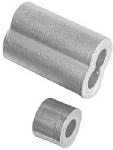 ASSA ABLOY AMERICAS RESIDENTIALI NC Garage Door Aluminum Ferrules/Stops, 3/16 In., 2-Pk.