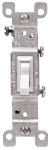 LEVITON MFG CO Quiet Toggle Switch With Grounding Screw, Single-Pole, White, 15-Amp, 120-Volt ELECTRICAL LEVITON MFG CO