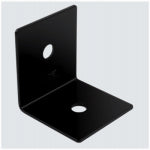 ASSA ABLOY AMERICAS RESIDENTIALI NC Indio Collection Decorative Heavy Angle, Black, 3 x 3-1/4 x 3 In.