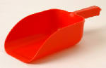 AMERICAN DISTRIBUTION & MFG Feed Scoop, Red Styrene, 5-Pts.