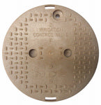 NDS 10" Round Valve Box Overlapping ICV Cover, Sand