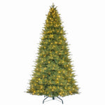 PULEO ASIA LIMITED Artificial Fir Town Acre Pre-Lit Christmas Tree, 550 LED Dual Color Lights, 9 Functions, 9 Ft.