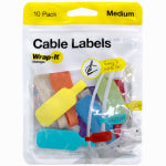 WRAP IT STORAGE Wrap-It Storage 410-CL-MD-MC Medium Cable Label, 2-1/4 in L, 3/4 in W, Polypropylene, Hook and Loop Attachment ELECTRICAL WRAP IT STORAGE