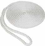 DONOVAN MARINE IOWA LLC Twisted Nylon Dockline, White, 3/8 In. x 20 Ft.