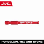 MILWAUKEE Milwaukee Diamond Plus 49-56-0503 Hole Saw, 3/16 in Dia, 1 in D Cutting, 5/8-18 Arbor, Diamond Grit Cutting Edge TOOLS MILWAUKEE