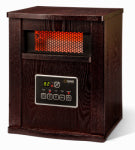 GENEVA INDUSTRIAL GROUP INC Infrared Quartz Heater, Remote Control, Wood Cabinet, LED Display