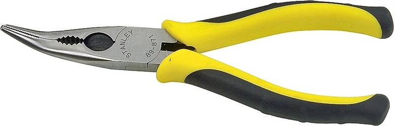 STANLEY STANLEY 89-871 Nose Plier, 6-3/8 in OAL, 1-1/4 in Jaw Opening, Black/Yellow Handle, Comfort-Grip Handle, 11/16 in W Jaw