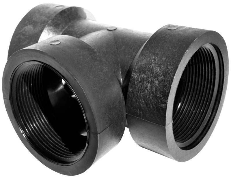 GREEN LEAF Green Leaf TT300P Pipe Tee, 3 in, FNPT, Polypropylene, Black, SCH 80 Schedule