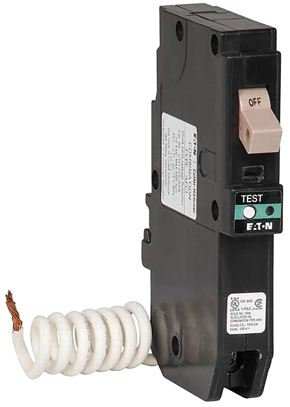 CUTLER-HAMMER Cutler-Hammer CHFCAF120 Circuit Breaker, AFCI, Type CH, 20 A, 1-Pole, 120/240 V, Plug