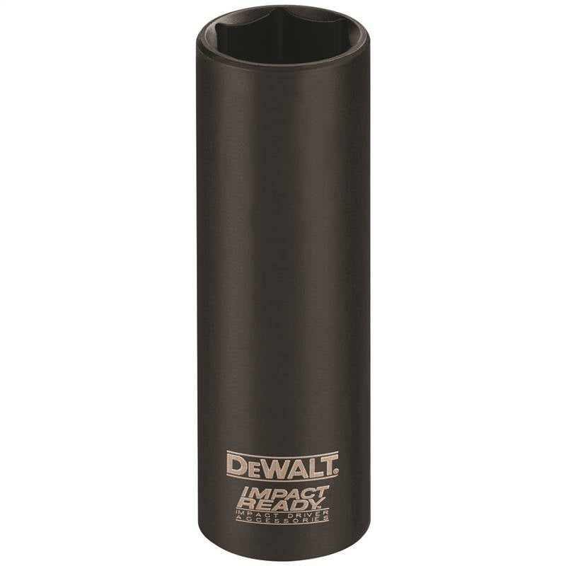 DEWALT DEWALT IMPACT READY DW2285 Impact Socket, 7/16 in Socket, 3/8 in Drive, Square Drive, 6-Point, Steel, Black Oxide