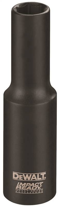 DEWALT DEWALT IMPACT READY DW22942 Impact Socket, 1 in Socket, 1/2 in Drive, Square Drive, 6-Point, Steel, Black Oxide