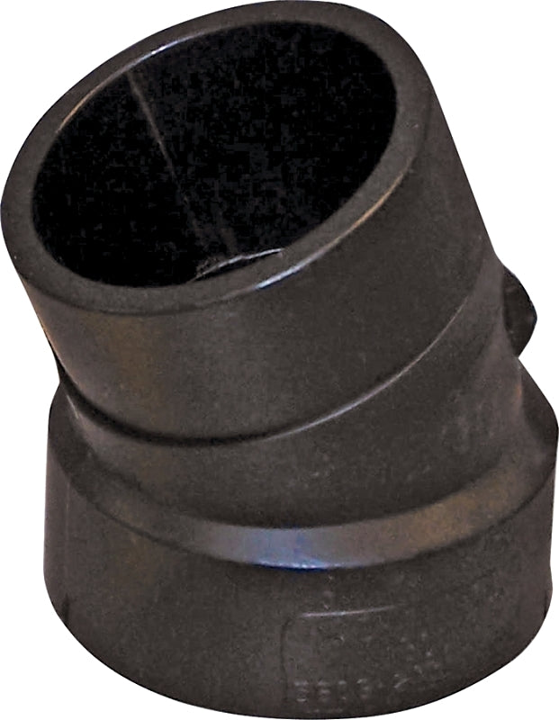 IPEX USA LLC-CANPLAS Thrifco Plumbing 6792562 1/16 Bend Street Pipe Elbow, 2 in, Spigot x Hub, 22.5 deg Angle, ABS, Black LAWN & GARDEN IPEX USA LLC-CANPLAS