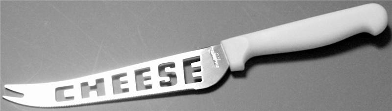 CHEF CRAFT Chef Craft 21368 Cheese Knife, Stainless Steel Blade, Plastic Handle, White Handle