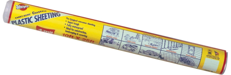 WARP'S Warp's 12-4CH10B Polyethylene Sheeting, 25 ft L, 10 ft W, 4 mil Thick, Black HARDWARE & FARM SUPPLIES WARP'S