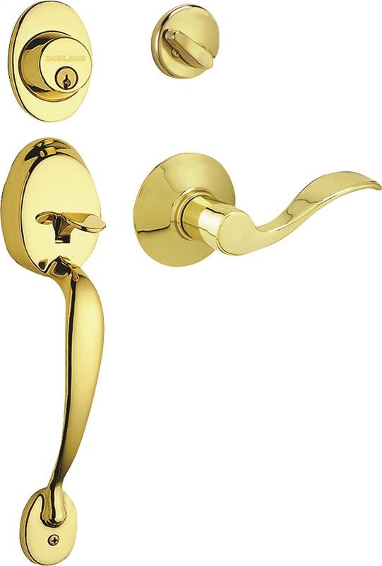 SCHLAGE LOCK Schlage Plymouth Series F60V PLY/ACC 505 Combination Lockset, Mechanical Lock, Lever Handle, Wave Design
