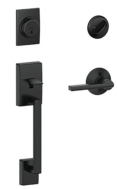 SCHLAGE LOCK Schlage F Series F60 CEN 622 LAT Combination Lockset, Mechanical Lock, Lever Handle, Straight Design, Matte Black HARDWARE & FARM SUPPLIES SCHLAGE LOCK