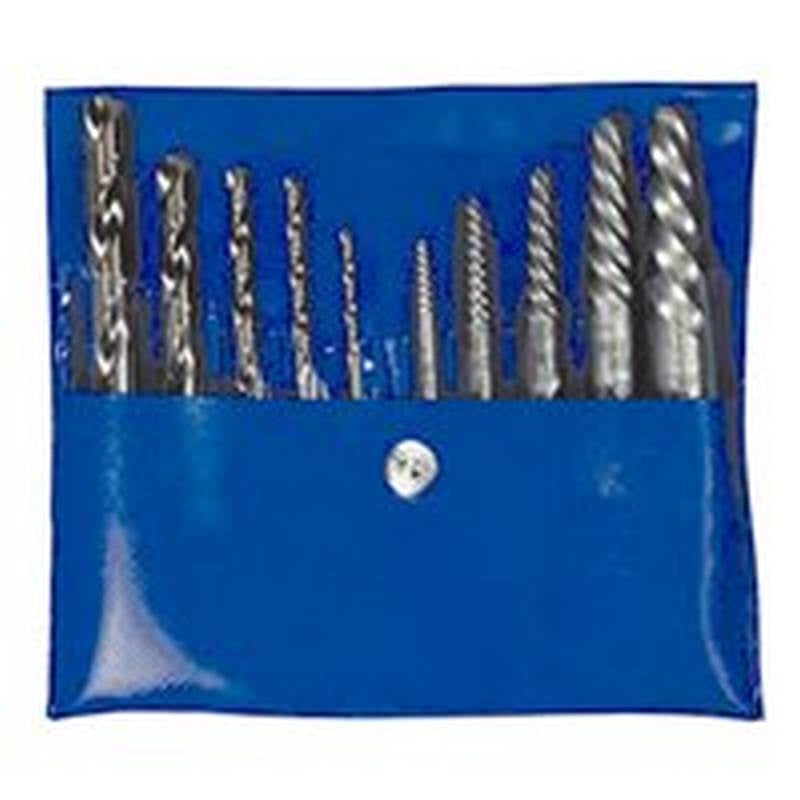 IRWIN Irwin Hanson 11117 Extractor and Drill Bit Set, 10-Piece, Cobalt, Specifications: Spiral Flute