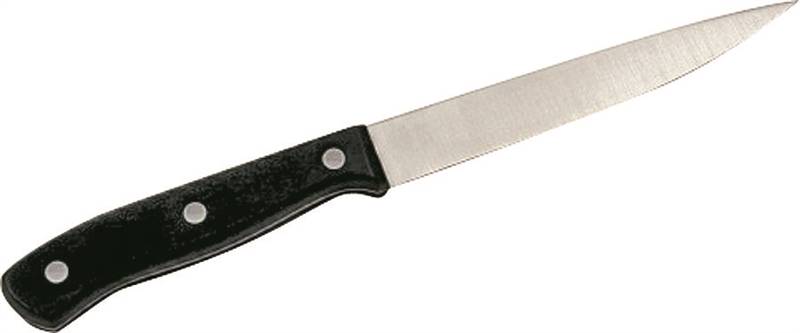 CHEF CRAFT Chef Craft 21667 Utility Knife, Stainless Steel Blade, Polyoxymethylene Handle, Black Handle HOUSEWARES CHEF CRAFT