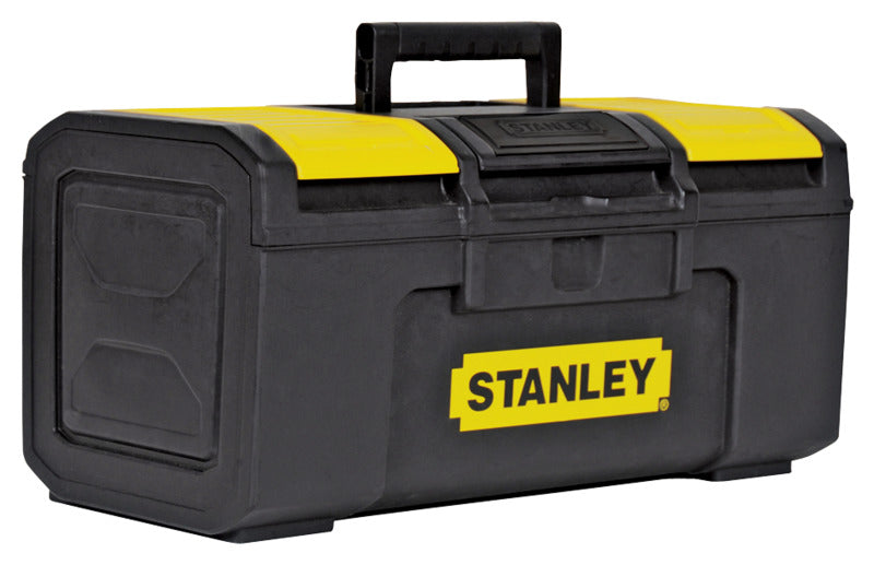 STANLEY STANLEY STST16410 Tool Box, 50 lb, Polypropylene, Black/Yellow, 16 in L Outside, 3-Compartment TOOLS STANLEY