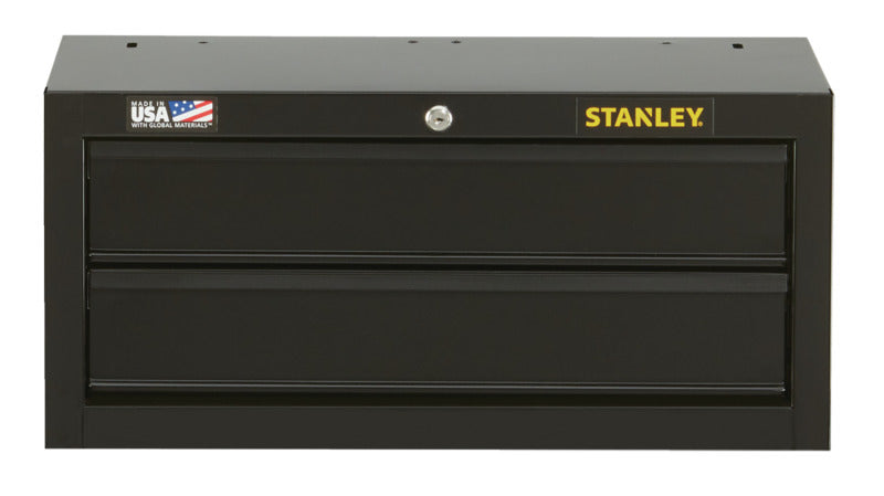 STANLEY STANLEY STST22621BK Middle Tool Chest, 1830 cu-in, 26 in OAW, 11-1/2 in OAH, 12 in OAD, Steel, Black, 2-Drawer TOOLS STANLEY
