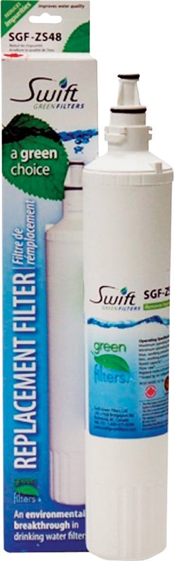 SWIFT GREEN FILTERS Swift Green Filters SGF-ZS48 Refrigerator Water Filter, 2-1/2 in Dia, 13-1/4 in, 0.5 gpm, 0.5 um Filter