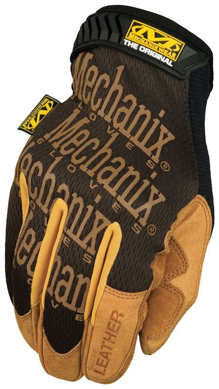 MECHANIX WEAR Mechanix Wear Durahide Series LMG-75-011 Mechanic Gloves, XL, Wing Thumb, Hook-and-Loop Cuff, Leather, Tan