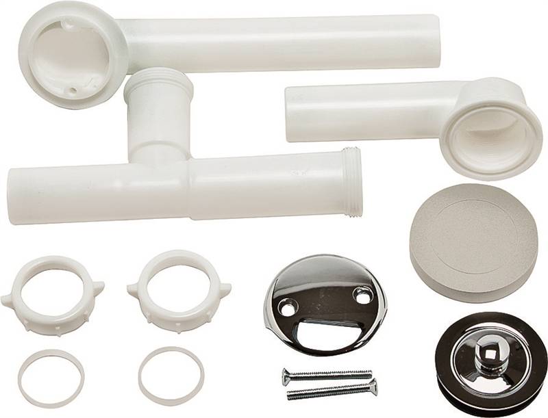 MOEN Moen 90530 Tub Drain, PVC, White, Chrome, For: 14 in and 16 in Tubs PLUMBING, HEATING & VENTILATION MOEN