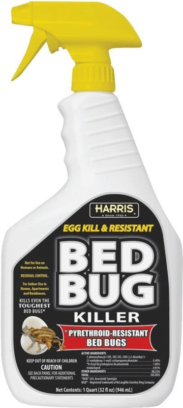 P.F. HARRIS MANUFACTURING Harris BLKBB-32 Bed Bug Killer, Liquid, Spray Application, 32 oz, Sweet, Clear/White